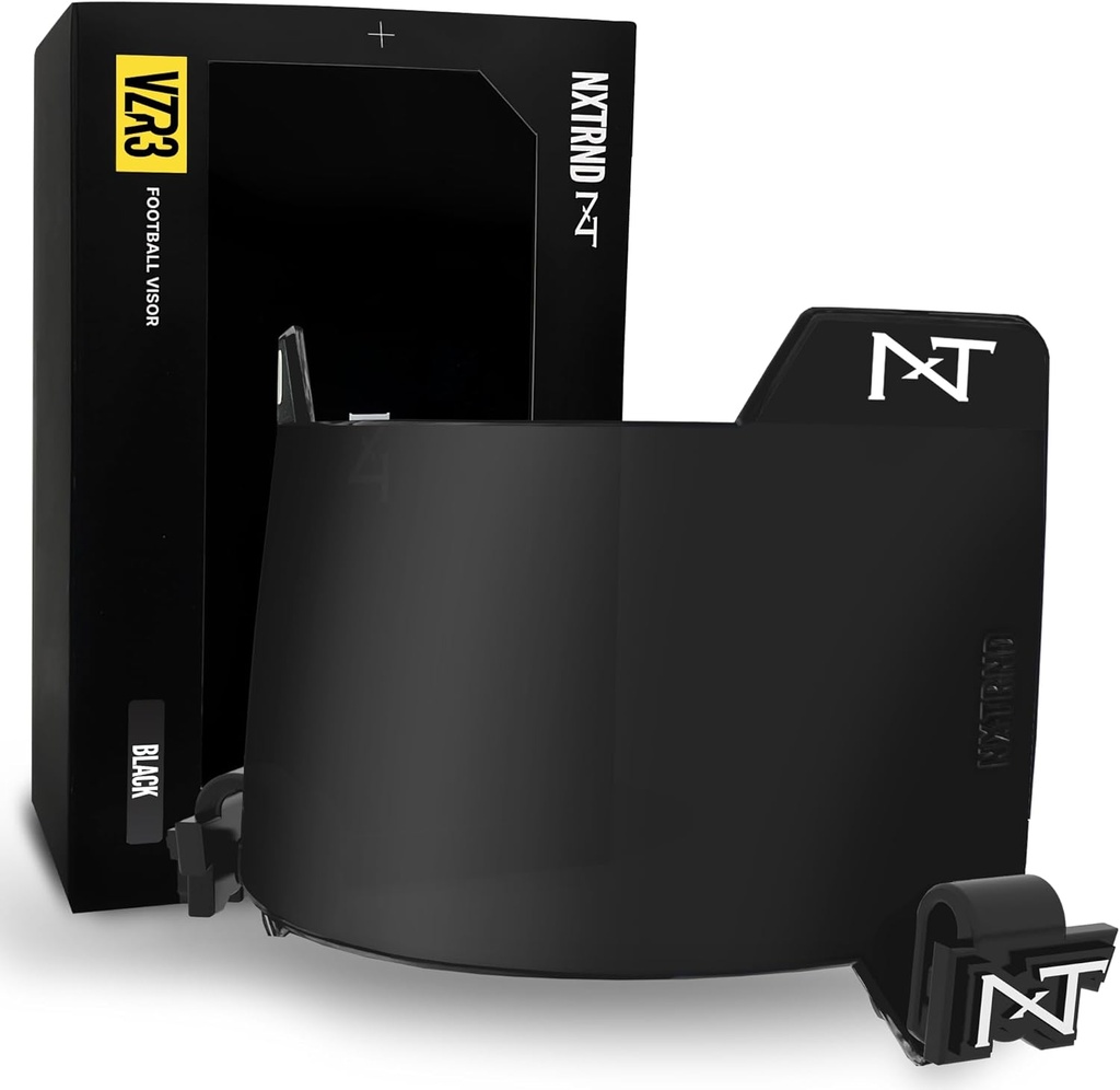 Nxtrnd VZR3 Football Visor, kaareva linssit tekniikka, sopii aikuisten ja nuorten jalkapallokypärät
