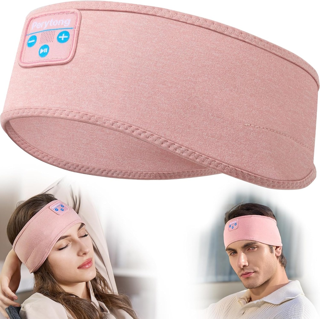 Perytong Sleep Headphones - Bluetooth Headband Wireless Sleeping Headband med hörlurar Music Band unika gåvor för män kvinnor