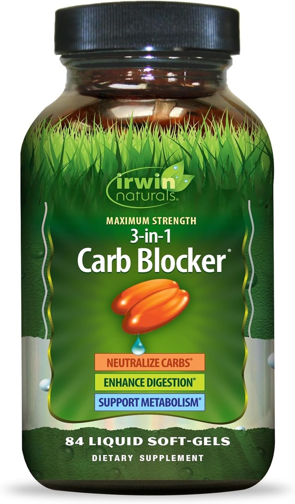Irwin Naturals Maksimivoima 3-in-1 Carb Blocker 84