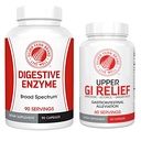 Hopea Fern Brand - Ylempi ja alempi GI Digestion Support Kit - GI Relief ja digestiivinen Enzymes Bundle