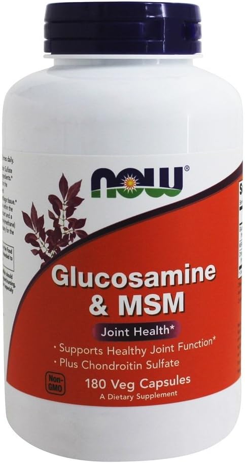 Glukosamiini & MSM Plus Chondroitin Sulfaatti - nyt elintarvikkeet - 180 - VegiCapsule