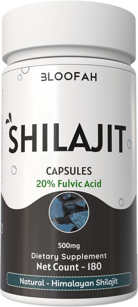 Bloofah Shilajit Kapselit 500 mg ... 20% uute Fulvic Acid... .....