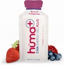 Huma Plus (double Electrolytes) - Chia Energy Gel, Marjat ja granaattiomena, 24 geeliä - vatsa Friendly, Real Food Energy Gels