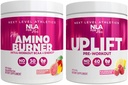 NLA hänen pre/Intra harjoitus pino (sisältää hänen termogeeninen Amino Havaijilainen Sunset ja Uplift Pre workout vadelma sitruunaa)