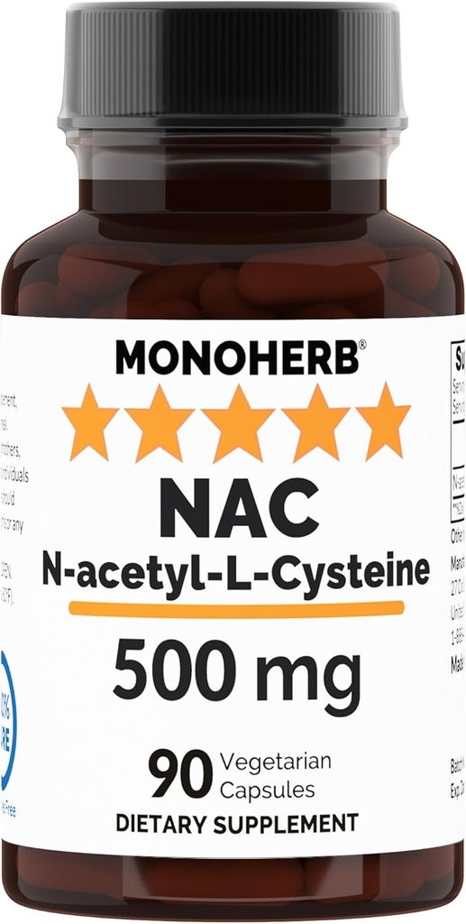 N-Acetyl-L-Cysteine - NAC - 500 mg - 90 Veg kapslar