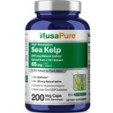 NusaPure Sea Kelp Natural Jodi 325mcg 10:1 uute, 65 mg vastaa 650 mg:aa kapselia 200