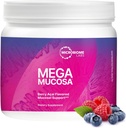 Microbiome Labs MegaMucosa Gut Health Powder - Ruoansulatuskanavan lisäravinteet täydellinen Mucosal Tuki terveelle Gut & Immuunitoiminnolle - Maitotuotteet Immunoglobuliinit & Aminohapot - Berry Acai (5.5 oz)