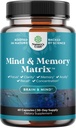 Matrix Nootrophic Brain Supplement for Memory and Focus Enhancement - Vitamiineja mielenterveyden & Clarity - Kognitiivinen Complex aikuisille kaikenikäisille mielen elinkyky - 60 kapselia