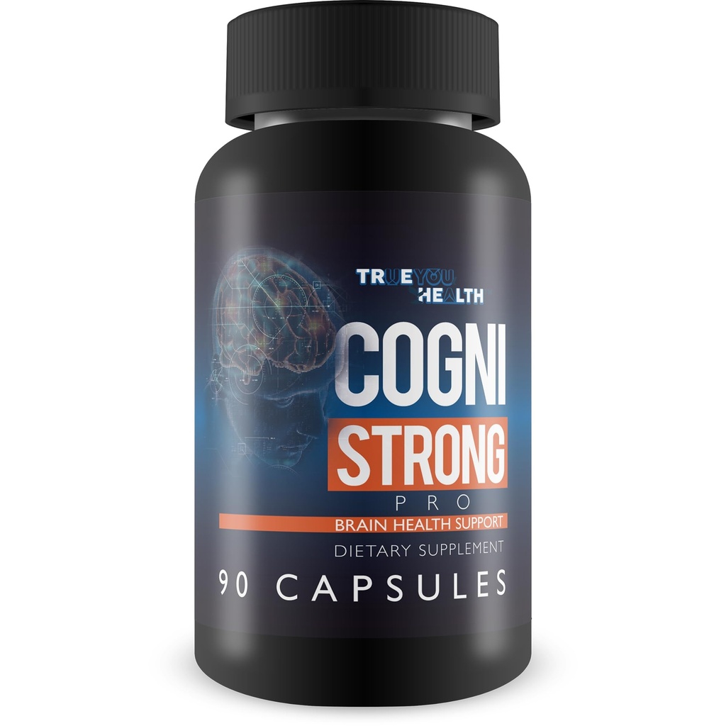 Cogni Strong Pro - Brain Health Support Supplement for Memory, Focus, Clarity, & Mood - Aivojen terveys täydentää aikuisille Ginseng, Turmeeric, vihreä tee, & D-vitamiini - Nootrooppinen aivojen Booster