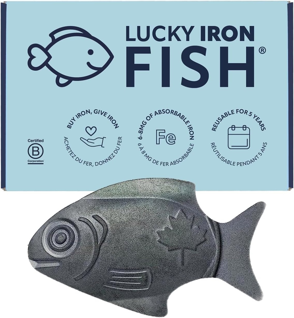 Original Lucky Iron Fish®. Ett järntillskott alternativ för att minska bristen. Inga SIDE-effekter. Använd en gång dagligen - 5 års leverans ingår.