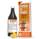 EMULSION DE ESCOCIA Cod Liver Oil, Orange Flavor, 6.5 fl oz (1 Pack) - Fiskolja med vitamin A, D, E, B1, Omega-3 för immun och benhälsa, barn och vuxna
