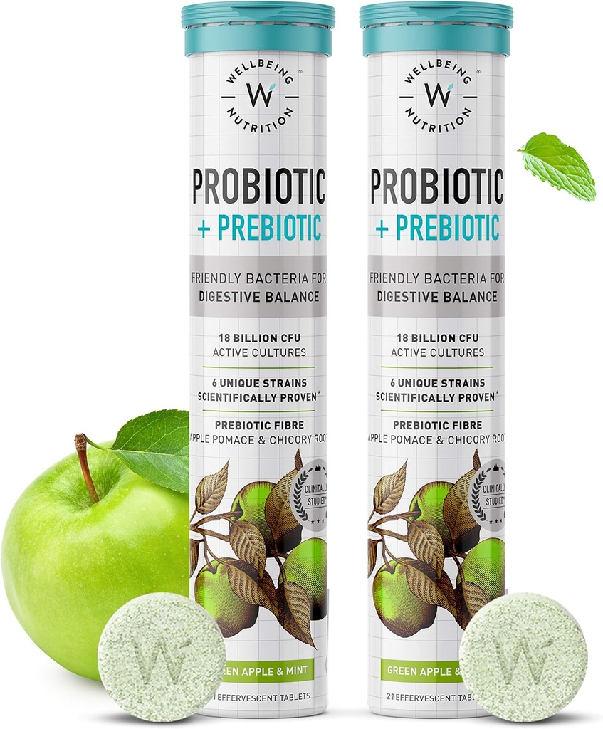 WELLBEING NUTRITION Daily Probiootti + Prebiootti. Plant Based 
