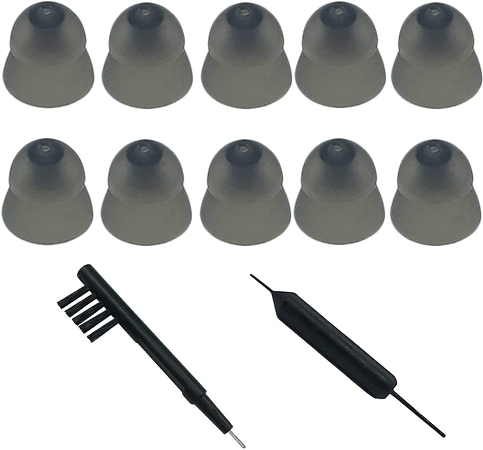 Smokey kuulolaite Power Domes Sulje Kupolit Korvavinkit ReSound Sure Fit Style RIC RITE ja Open Fit BTE kuulovahvistin Puhdistustyökaluilla Harja Cleaner ja Carry Case (Smokey, Medium)