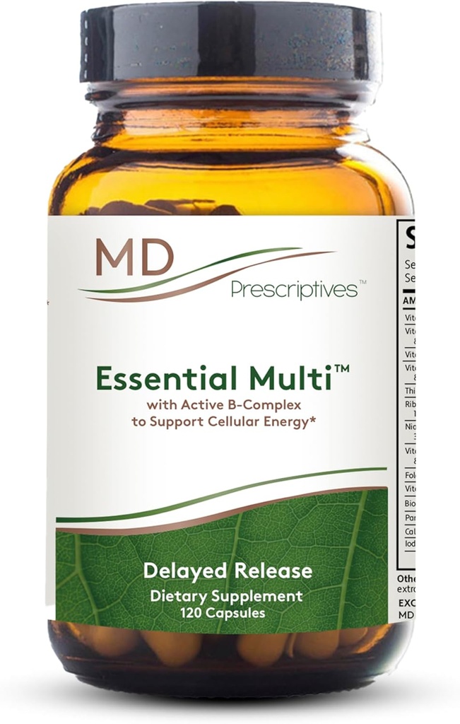 MD Prescriptives - Essential Multi (Delayed Release) - Multivitamiini Mineraalikompleksi täydentää tehostettua hormoni tukea - 120 kapselia