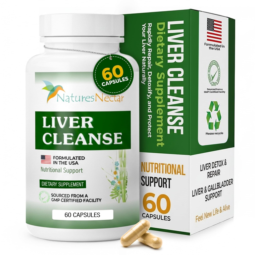 Nature's Nectar Liver Cleanse Detox & Korjaus ... Aktiivinen maksan tuki täydentää maito Thistle Liver Detox ... auttaa korjaamaan ja suojaamaan maksan, aids rasvan ja sappirakon terveys 60 kapselia
