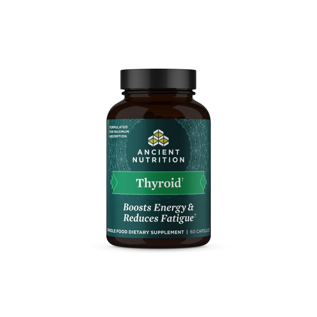 Forntida Nutrition Thyroid Support Supplement med Ashwaghanda, Thyroid Capsules, främjar Restful Sleep och Reduced Stress, Gluten Free, Paleo och Keto Friendly, 60ct