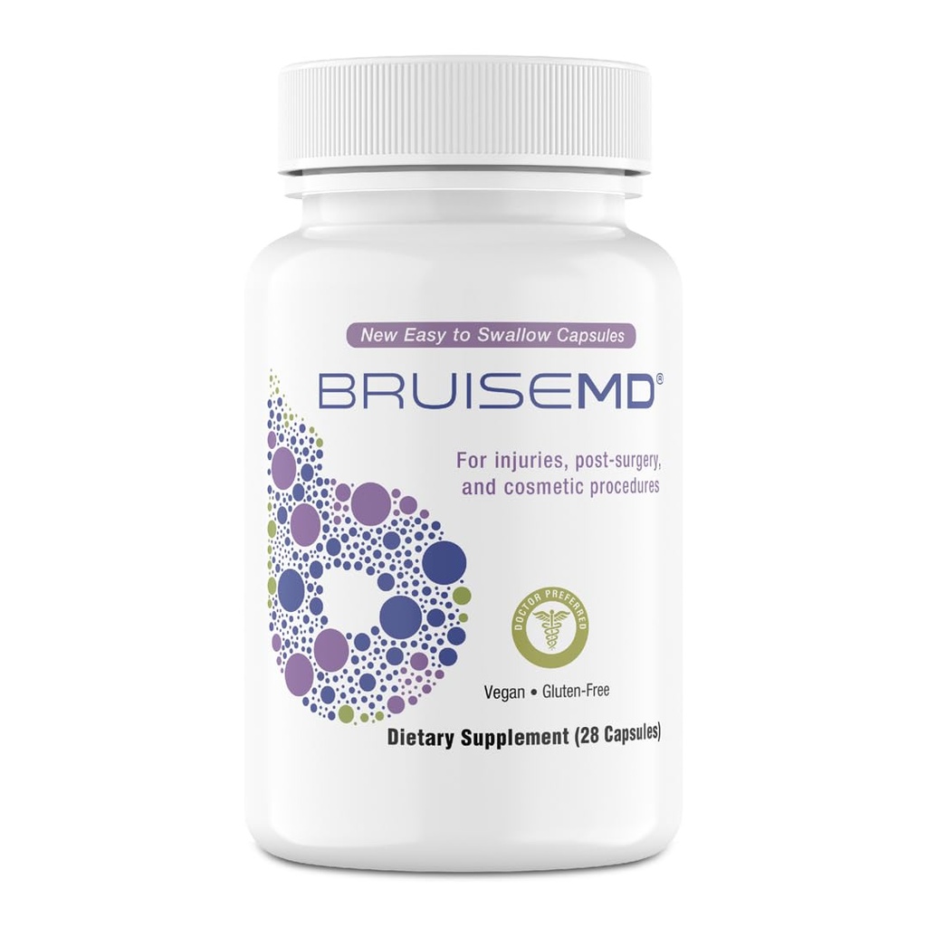 Arnica 1,000mg och Bromelain 500mg 2,400GDU/g Supplement for Bruising and Swelling, Easy to Swallow Capsules (7-Day Supply) - Advanced Bruise Treatment Formel