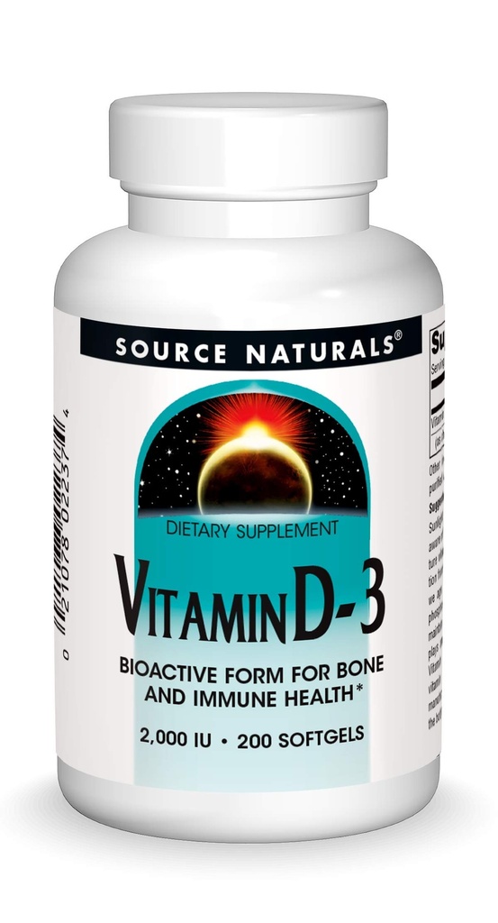 Lähde Naturals D-3 2000 iu Tukee Bone & Immuno Health - 200 Softgels