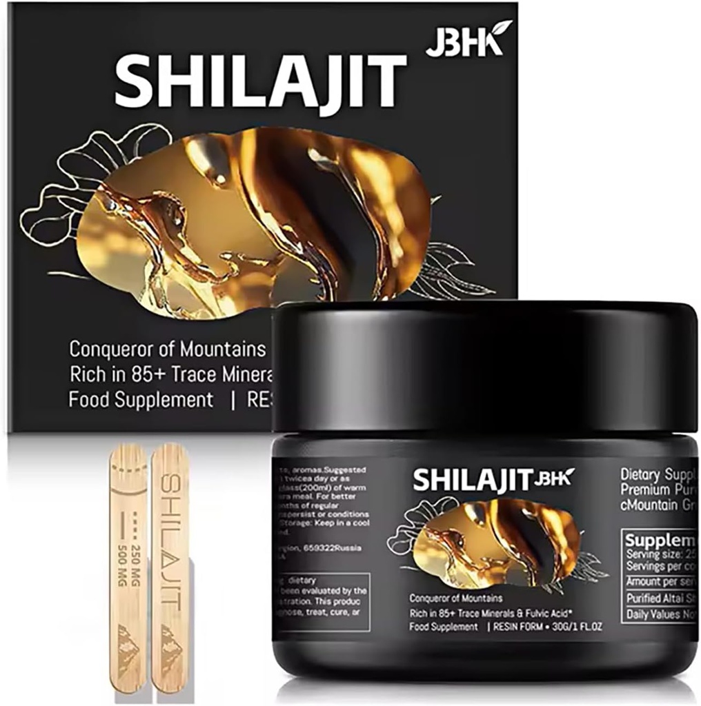 Premium Pure Shilajit Resin Rich Trace Minerals for Immuniteettijärjestelmä, 50g Pure Himalajan Organic