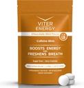 Viter Energy 40mg kofeiini Mints - Sokeriton, B-vitamiinit, Vegaani, Tehostaa nopeasti Energized Alert Focus, kofeiiniton Nootropic täydentää pillereitä (suklaa Mint Flavor, 8oz, Bulk Bag)