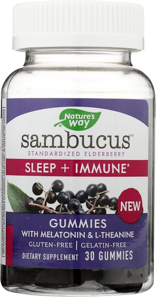 Nature's Way Nature's Way Sambucus Elderberry Sleep + Immuunit, 30
