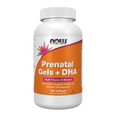 NU Tillägg, Prenatal Gels + DHA med 250 mg DHA per portion, plus Borage Oil (GLA), 180 Softgels