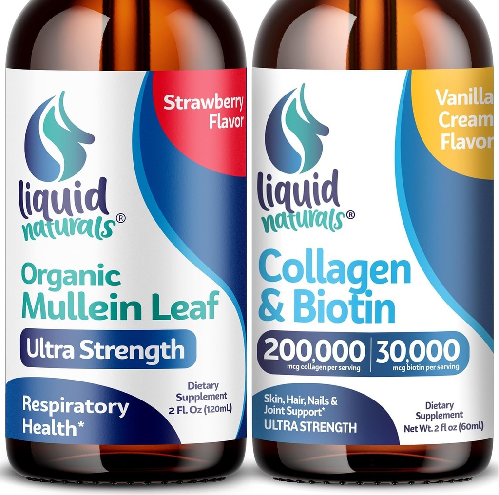 Wellness LABSRX Mullein Leaf Drops for Keuhkot, 2 Fl. Oz - Liquid Collagen and Biotin, 2 Fl. Oz