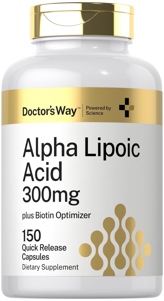Doktorns sätt Alpha Lipoic Acid 300mg | 150 kapslar | med Biotin Optimizer | ALA Supplement | Non-GMO, Gluten Free