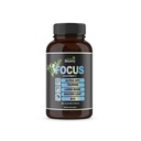 Fokus 14-i-1 Nootropic Brain Supplement med Lions Mane, Alpha GPC Choline, Vitamin C & B12, Taurine, Bacopa - Energi, Kognitiv, Memory Support, 60 Filler Free Capsules