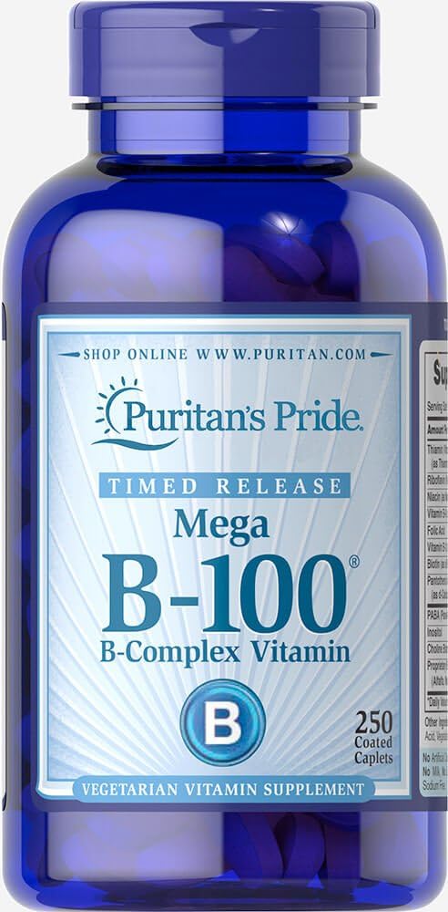 Puritanin Pride-vitamiini B-100 Complex Ajastettu Release Caplets, 250