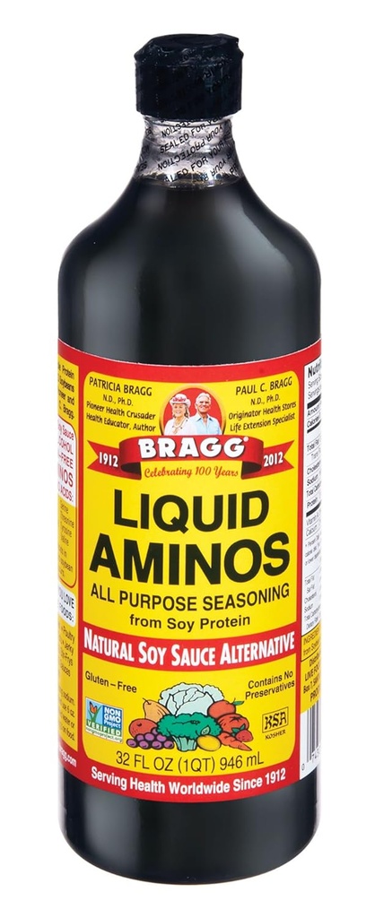 Bragg Amino Protein Concentrate, Liquid, 32 Ounce (Pack av 12)