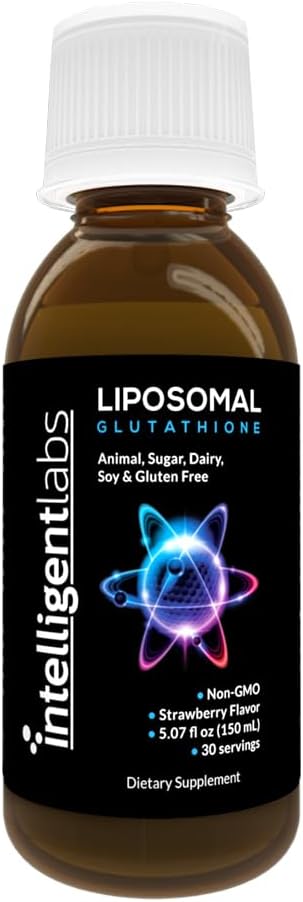Intelligent Labs Liposomal Glutatione - Erittäin kehittynyt antioksidantti, alennettu Setria, 500MG per tarjoilu Liquid Supplement Organic, 30 Servings