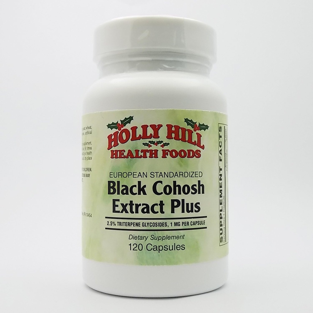 Holly Hill Health Foods, European Standardized Black Cohosh Extract Plus, 120 kapselia