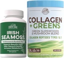 Collagen + Greens Irish Sea Moss, Collagen for Skin, hiusten kasvu, kynnet ja nivelet, Ultimate Beauty Support Lahja, Pakkaus 2