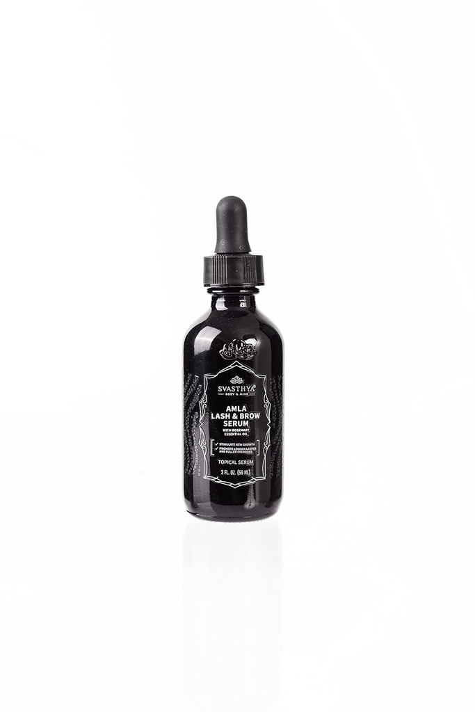 Svasthya Body & Mind Organic Amla Castor Oil -Cold Pressed for Eyelash & Eyebrow Growth - Lash Serum for Pidempi, Thicker Lashes - Hiusten kasvuöljy Amla varten Thicker, Terveempi hiukset