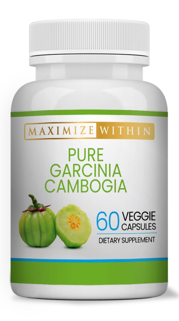 Maksimi Slim 100% Pure Garcinia Cambogia Supplement - HCA Extract - Paino Support Formula miehille & naisille - ei-GMO, Gluteeniton - 60 kapselia