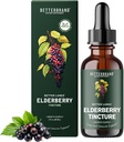 Betterbrand BetterLungs Elderberry Tincture Dietary Supplement - Kaikki luonnon sokerittomia ei-GMO kasvissyöjä Winter Immuunituki (30 päivä)