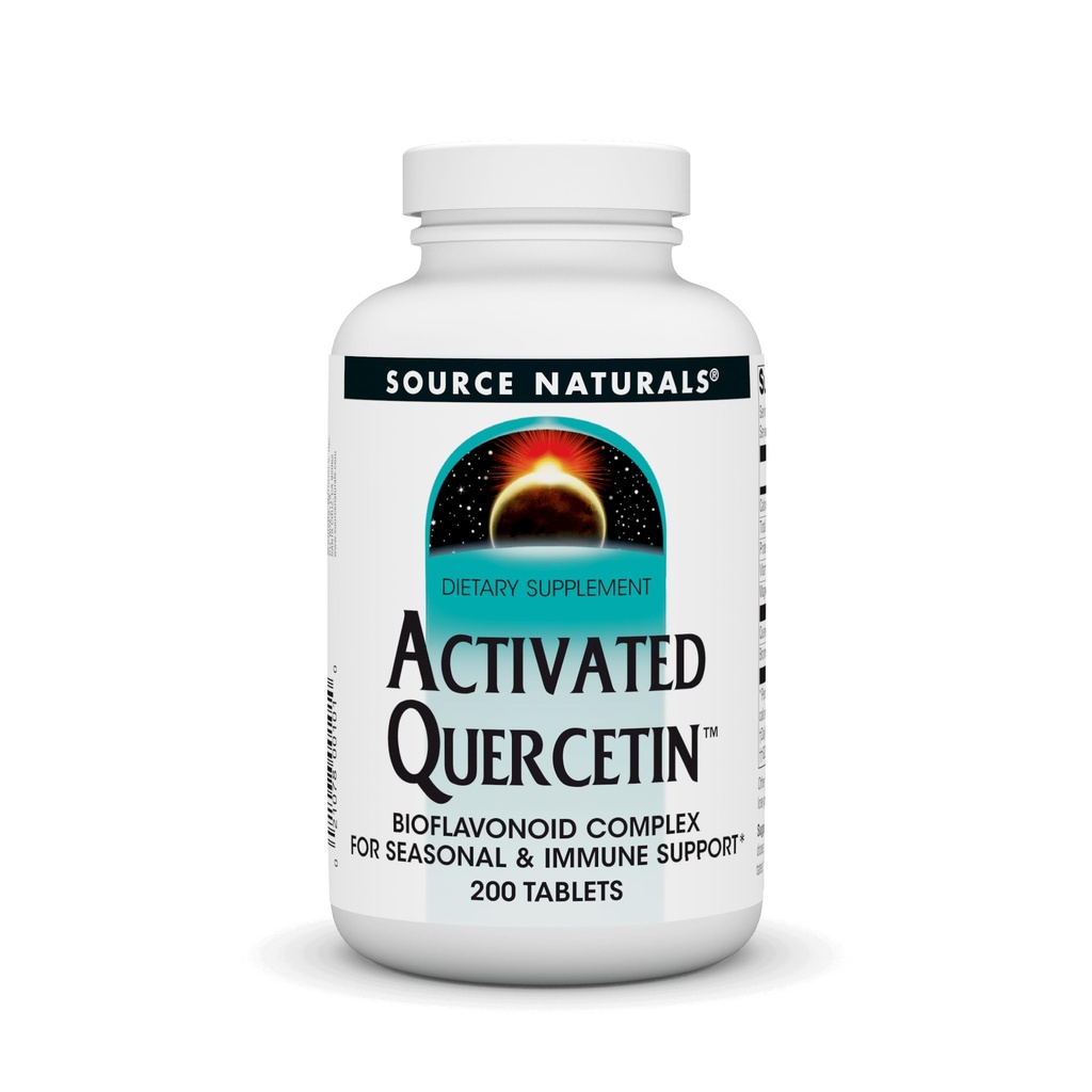 Källa Naturals Aktiverad Quercetin - Plant-Derived Bioflavonoid Complex - Säsongs- och immunförsvar * - 200 Vegetarin Friendly Tablets
