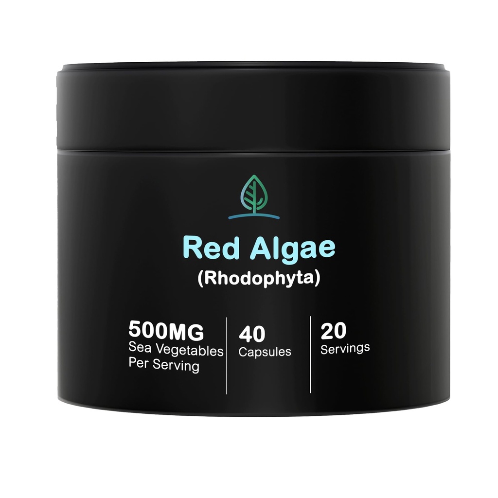 Kokonaisvaltainen Bin Red Marine Algae Kapselit Gigartina ja Dumontiacea Punainen Algae Lisäravinteet ... Gluteeniton, vegaaninen, Wild Harvesti ...