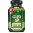 Irwin Naturals Längre, starkare hår och naglar - 120 flytande Softgels - Främjar vibrerande Shine Texture & Strength - 60 Totala portioner