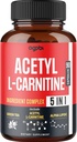 Acetyl L-Carnitine Supplement - 2600mg 3 månader - Blended med Alpha Lipoic Acid, grönt te, grönt kaffe Bean & Raspberry Ketones - Memory & Brain Health Support, icke-GMO - 90 Vegan kapslar