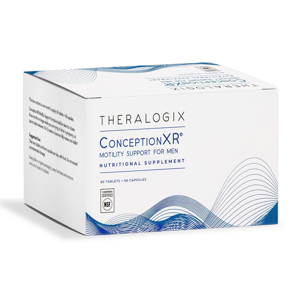 Theralogix ConceptionXR Motility Support Formula - miesten Preception Vitamiineja hedelmällisyyteen Support - Mies hedelmällisyys täydentää Sperm Health* - NSF Certified - 60 Tabs + 60 Caps (30-päivä tarjonta)