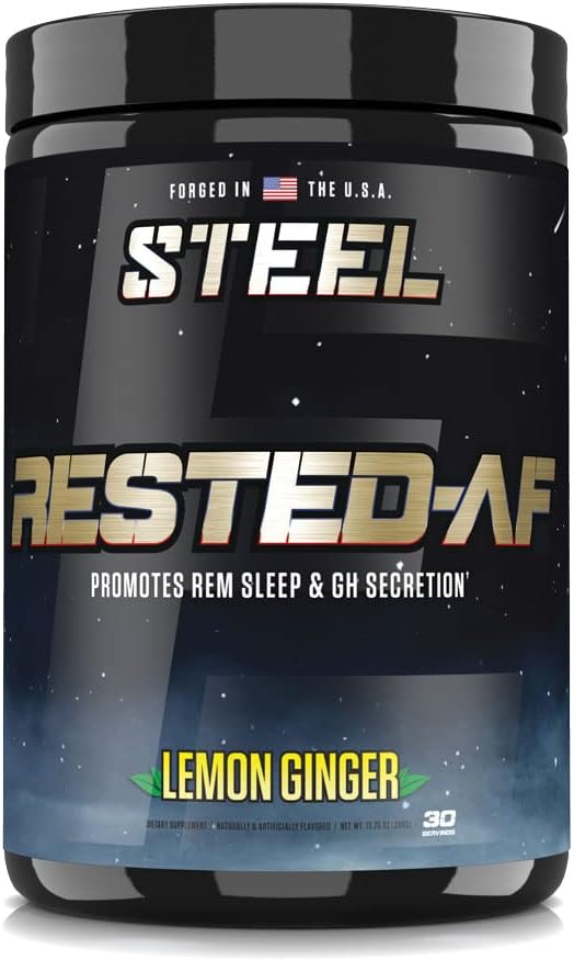 Terästä lisäravinteet Nollattu-AF I Deep Sleep Aid ja lihasten Recovery Powder kanssa GABA & Valerian juuriuute ... Stressi helpotus ja kognitiivinen tuki ... 30 tarjoilut (sitruunan inkivääri)