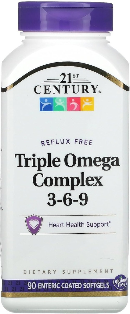 21. CENTURY Omega 3-6-9 Complex ENTERIC päällystetty 90 Softgels