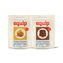 Equip Foods Prime Protein Powder Maapähkinävoi & Prime Protein Powder Suklaa