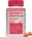 SmartyPants Adult Probiootti & Prebiootti Gummies for Dgestive Health: Gut Health Supplement, kliinisesti tutkittu prebiootti Immuunin tuki, mansikka, 60 Count (30 päivän tarjonta)