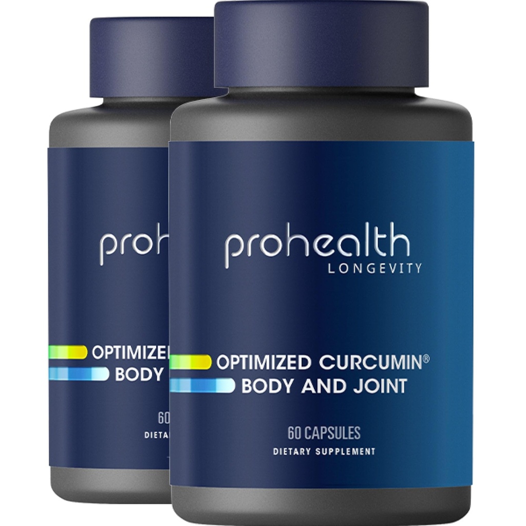 ProHealth Body & Joint - Optimoitu Curcumin Longvida (60 kasviskapselit) (2-pakkaus)