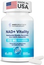 NAD + Tillägg för kvinnor, med 900MG Nicotinamide Riboside (NR), Resveratrol, CoQ10, Alpha-Lipoic Acid, Astaxanthin - Stöder Cellular Energy & Repair, Healthy Aging - 60 Vegetariska kapslar