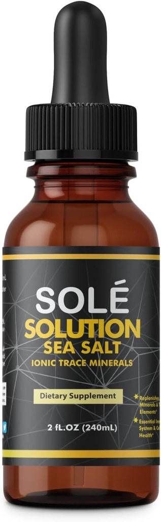 Qei Sole Sea Salt - Koostuu natriumkloridi, kalium, rauta, kalsium, magnesium, kupari, sinkki ja enemmän. (Iso, 8 0z)
