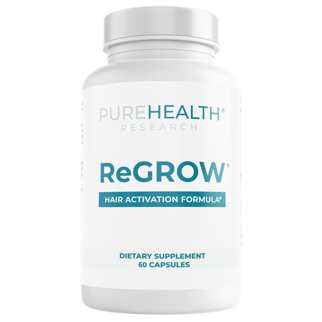 PUREHEALTH TUTKIMUS REGrow - hiusten kasvu vitamiinit - kanssa Saw Palmetto, Biotin, Collagen, Sinkki, Rauta, Jodi, Selenium & enemmän - hiusten täydentää naisille ja miehille - 60 kapselia